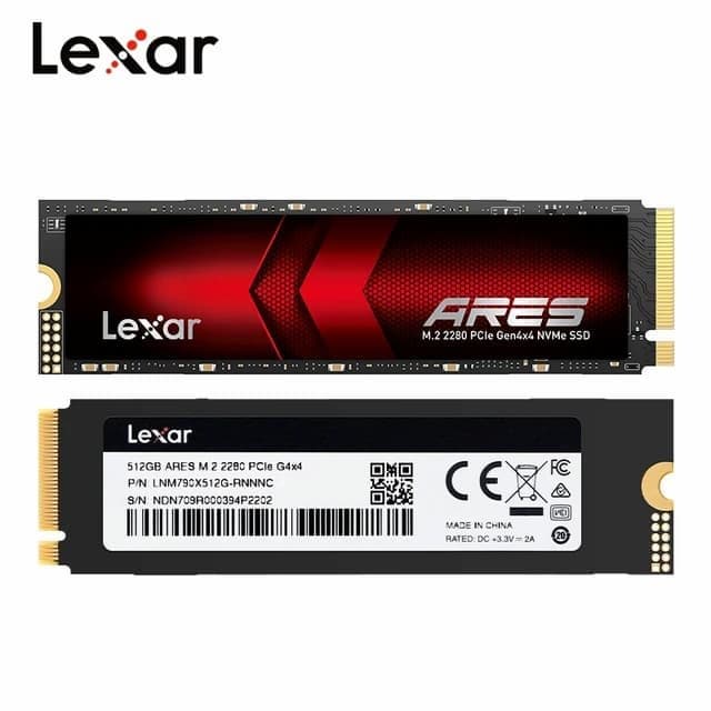 Lexar ARES SSD 2To, M.2 2280 PCIe Gen4 NVMe SSD