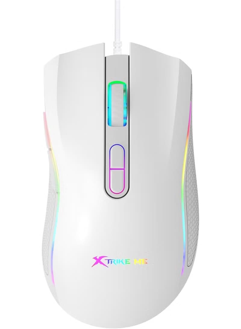 Xtrike Me GM-314 WH Souris de jeu filaire blanche